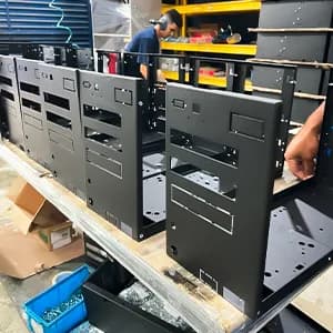 Cortes a laser de alta precisão e alinhamento no setor metalúrgico.